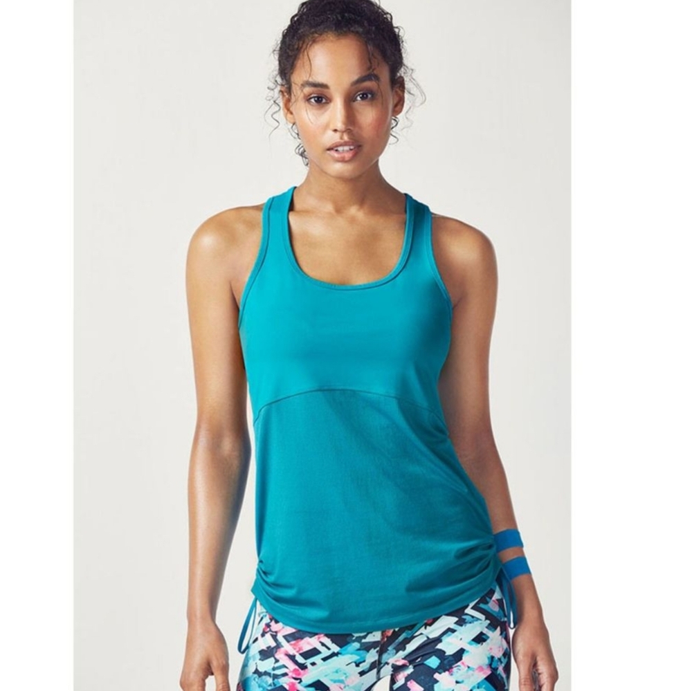 Fabletics Teal Racerback Tank Top